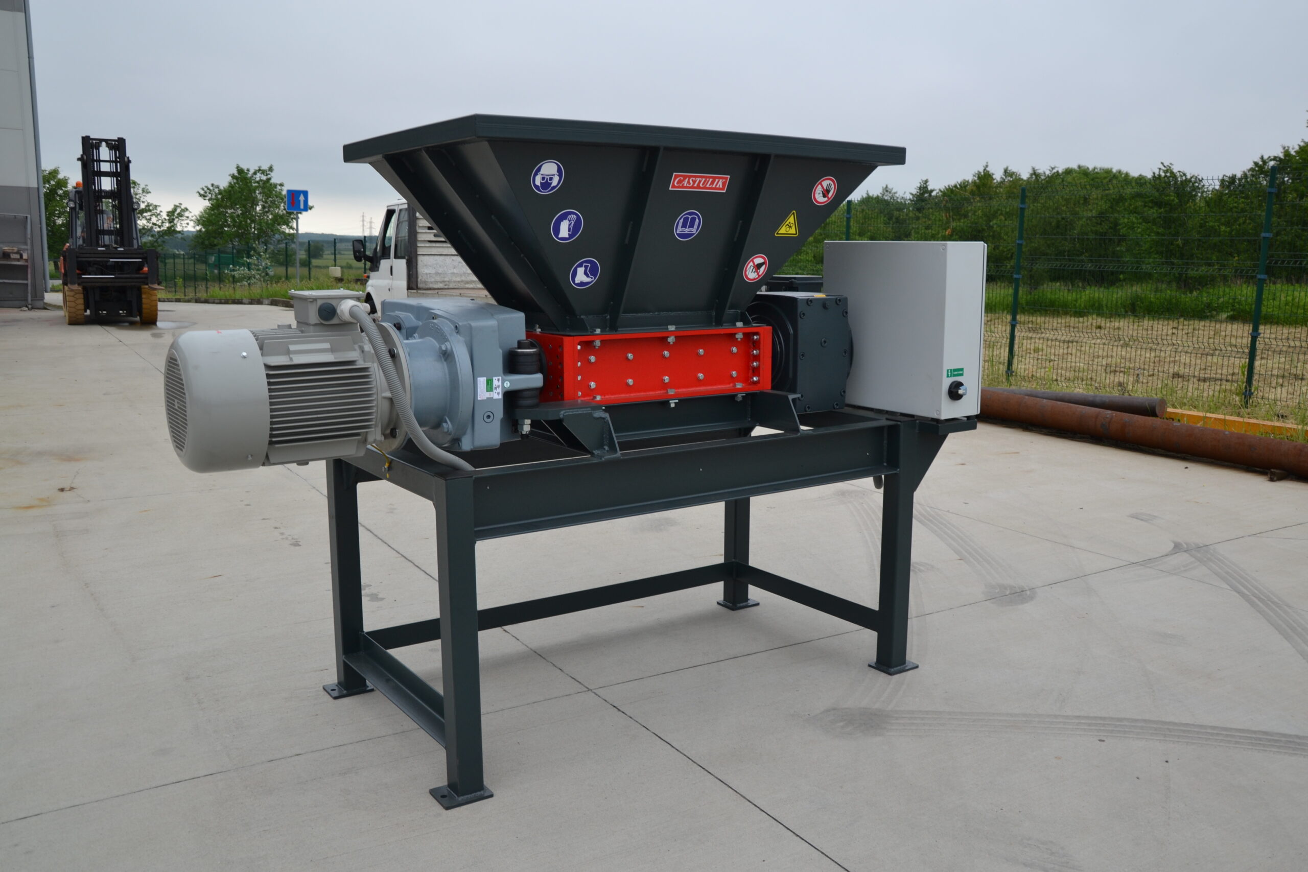 DR160-0-0999 Twin-shaft shredder DR160 as a metal swarf shredder
